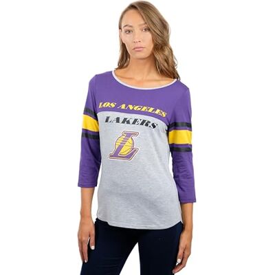 Ultra Game Women's NBA Official Standard T Raglan Baseball 3/4 Long Sleeve Tee Shirt Ultra Game Women's NBA Official Standard T Raglan Baseball 3/4 Long Sleeve Tee Shirt