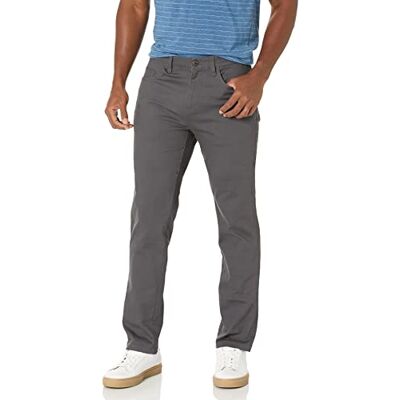Amazon Essentials Pánské chino kalhoty s 5 kapsami, pohodlný streč, sportovní střih (dříve goodthread), šedé, 34 W / 33 l Amazon Essentials Pánské chino kalhoty s 5 kapsami, pohodlný streč, sportovní střih (dříve goodthread), šedé, 34 W / 33 l