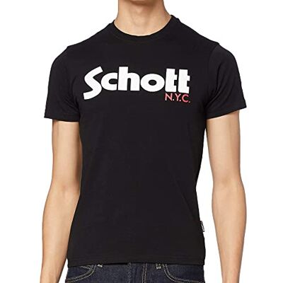 Schott NYC Pánské tričko Tslogo, černá (černá), L Schott NYC Pánské tričko Tslogo, černá (černá), L
