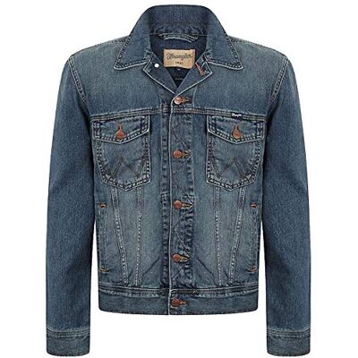 Wrangler Pánská klasická bunda džínová bunda, Mid Stone, 3XL Wrangler Pánská klasická bunda džínová bunda, Mid Stone, 3XL