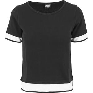 Urban Classics Dámské dámské tričko Terry Mesh, Černá/bílá, S Urban Classics Dámské dámské tričko Terry Mesh, Černá/bílá, S