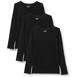 Berydale Basic trička s kulatým výstřihem pro dámy 3 ks v balení ze 100% bavlny I Dámské tričko s dlouhým rukávem v mnoha barvách, černá, XL Berydale Basic trička s kulatým výstřihem pro dámy 3 ks v balení ze 100% bavlny I Dámské tričko s dlouhým rukávem v mnoha barvách, černá, XL