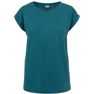 Urban Classics Dámské tričko Ladies Extended Shoulder Tee, Teal, XS Urban Classics Dámské tričko Ladies Extended Shoulder Tee, Teal, XS