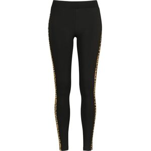 Urban Classics Dámské legíny s proužkovaným vzorem, Blk/Leo, XS Urban Classics Dámské legíny s proužkovaným vzorem, Blk/Leo, XS