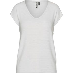 PIECES Dámské tričko Pcbillo Tee Lurex Stripes Noos Bc, Jasně bílá / detail: zlatý lurex PIECES Dámské tričko Pcbillo Tee Lurex Stripes Noos Bc, Jasně bílá / detail: zlatý lurex