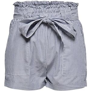 ONLY Dámské šortky ONLSMILLA Střední pas Normální střih Shorts, Medium Blue Denim/Stripes: w/Stripes, L ONLY Dámské šortky ONLSMILLA Střední pas Normální střih Shorts, Medium Blue Denim/Stripes: w/Stripes, L