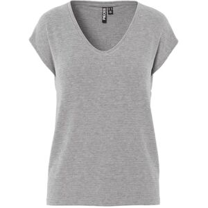 PIECES Dámské tričko Pcbillo Tee Lurex Stripes Noos Bc, Light Grey Melange/Detail: lurex Grey PIECES Dámské tričko Pcbillo Tee Lurex Stripes Noos Bc, Light Grey Melange/Detail: lurex Grey