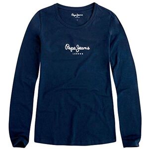 Pepe Jeans Dámské New Virginia Ls N tričko, Modrá (námořnická) Pepe Jeans Dámské New Virginia Ls N tričko, Modrá (námořnická)