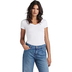 G-STAR RAW dámské Basic tričko s výstřihem do V Cap Sleeve, Šedá (White 110) G-STAR RAW dámské Basic tričko s výstřihem do V Cap Sleeve, Šedá (White 110)