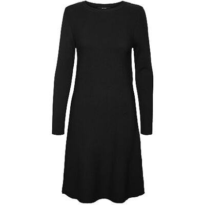 VERO MODA Dámské šaty Vmnancy Ls Knit Dress Noos, černá (Black Black), XS VERO MODA Dámské šaty Vmnancy Ls Knit Dress Noos, černá (Black Black), XS
