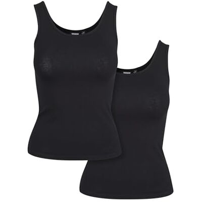 Urban Classics Dámský Tb1907-ladies 2 balení Basic Stretch Top (1 balení), černá, M Urban Classics Dámský Tb1907-ladies 2 balení Basic Stretch Top (1 balení), černá, M