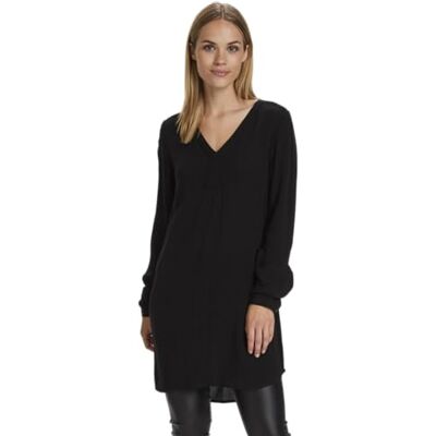 KAFFE Tunika Amber dámská tunika Amber dlouhý rukáv výstřih do V tričko Casual Basic, Black Deep KAFFE Tunika Amber dámská tunika Amber dlouhý rukáv výstřih do V tričko Casual Basic, Black Deep