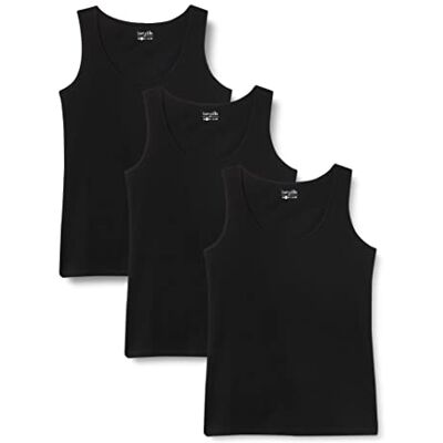 Berydale Dámský tank top ze 100% bavlny v balení více, černá, S Berydale Dámský tank top ze 100% bavlny v balení více, černá, S