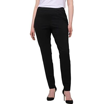 Ulla Popken Dámské velké velikosti Nadměrné velikosti Plus Size Punto kalhoty Sienna, úzké nohavice, elastický pas 688136, černá, 56 W/32 L Ulla Popken Dámské velké velikosti Nadměrné velikosti Plus Size Punto kalhoty Sienna, úzké nohavice, elastický pas 688136, černá, 56 W/32 L