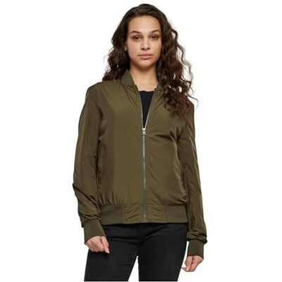 Urban Classics Dámská dámská bunda Light Bomber, Tmavě olivová, XS Urban Classics Dámská dámská bunda Light Bomber, Tmavě olivová, XS