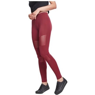 Urban Classics Dámské legíny Tech Mesh Rib, Port, XS Urban Classics Dámské legíny Tech Mesh Rib, Port, XS