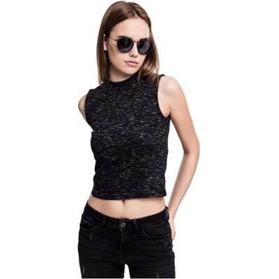 Urban Classics Dámský dámský Space Dye Top, Černá/bílá, L Urban Classics Dámský dámský Space Dye Top, Černá/bílá, L