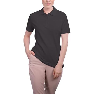 HRM Dámské Luxury Stretch Polo I Premium polo tričko dámské z 95 % bavlny a 5 % elastanu I Basic polotriko lze prát do 40 °C I Kvalitní a udržitelné dámské horní díly, Tmavě šedá HRM Dámské Luxury Stretch Polo I Premium polo tričko dámské z 95 % bavlny a 5 % elastanu I Basic polotriko lze prát do 40 °C I Kvalitní a udržitelné dámské horní díly, Tmavě šedá