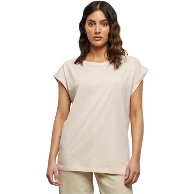 Urban Classics Dámské tričko Ladies Extended Shoulder Tee, Růžová, S Urban Classics Dámské tričko Ladies Extended Shoulder Tee, Růžová, S