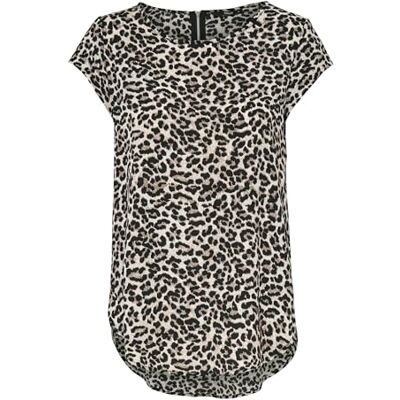 ONLY Dámské Onlvic S/S Solid AOP Top Ptm tričko, halenka, krátký rukáv, Vícebarevné Pumice Stone Aop Leo Aop ONLY Dámské Onlvic S/S Solid AOP Top Ptm tričko, halenka, krátký rukáv, Vícebarevné Pumice Stone Aop Leo Aop