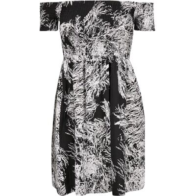 Urban Classics Dámské Tb2605-ladies Smoked Off Shoulder Dress šaty (1 balení), Limb, 3XL Urban Classics Dámské Tb2605-ladies Smoked Off Shoulder Dress šaty (1 balení), Limb, 3XL