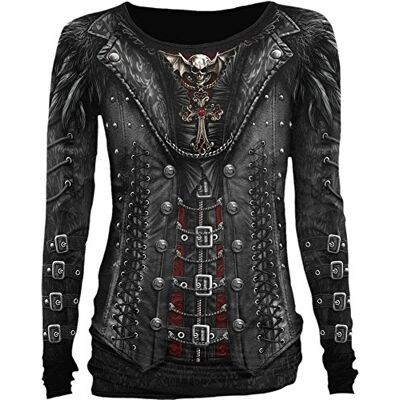 Spiral Women GOTHESS WRAP All Over Baggy Top Black, černá, M Spiral Women GOTHESS WRAP All Over Baggy Top Black, černá, M