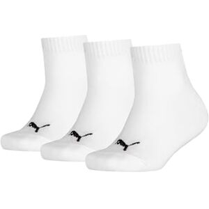 PUMA Children Unisex Kids Plain Quarter ponožky (balení 3 ks), bílá PUMA Children Unisex Kids Plain Quarter ponožky (balení 3 ks), bílá
