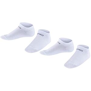 ESPRIT Unisex Dětské Foot Logo 2 kusy ponožek do tenisek prodyšná udržitelná biologická bavlna zesílená krátká odolnost, protiskluzové, plochý šev jednobarevný multipack 2 páry, Bílá Off-White 2010 ESPRIT Unisex Dětské Foot Logo 2 kusy ponožek do tenisek prodyšná udržitelná biologická bavlna zesílená krátká odolnost, protiskluzové, plochý šev jednobarevný multipack 2 páry, Bílá Off-White 2010