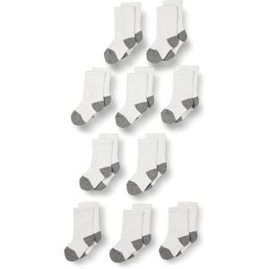 Amazon Essentials Unisex dětské bavlněné ponožky, 10 párů, bílé/šedé, 2-3 roky Amazon Essentials Unisex dětské bavlněné ponožky, 10 párů, bílé/šedé, 2-3 roky
