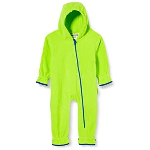 Playshoes Kojenecký flísový overal, prodyšný unisex overal pro chlapce a dívky s dlouhým zipem a kapucí, barevně odlišený, Zelená Playshoes Kojenecký flísový overal, prodyšný unisex overal pro chlapce a dívky s dlouhým zipem a kapucí, barevně odlišený, Zelená