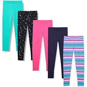 Amazon Essentials Dívčí legíny, balení po 5, aqua zelená/námořnická modř/růžová/černá hvězdičky/pruhy, 4 roky Amazon Essentials Dívčí legíny, balení po 5, aqua zelená/námořnická modř/růžová/černá hvězdičky/pruhy, 4 roky