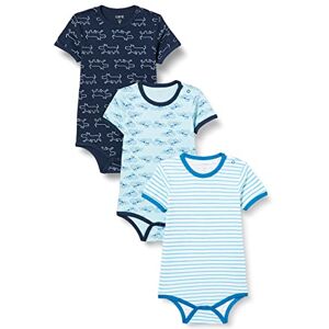 Care Unisex Baby Body Ss Aop (3-pack) Bodysuit (3 ks), Modrá (769) Care Unisex Baby Body Ss Aop (3-pack) Bodysuit (3 ks), Modrá (769)