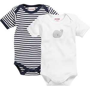 Playshoes Unisex malé děti Multipack Baby body, námořnická modrá 1/4-rukáv balení po 2 kusech velryba Playshoes Unisex malé děti Multipack Baby body, námořnická modrá 1/4-rukáv balení po 2 kusech velryba