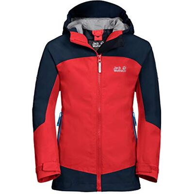 Jack Wolfskin Chlapecká ochranná bunda Akka Jacket Boys, červená, 92 Jack Wolfskin Chlapecká ochranná bunda Akka Jacket Boys, červená, 92