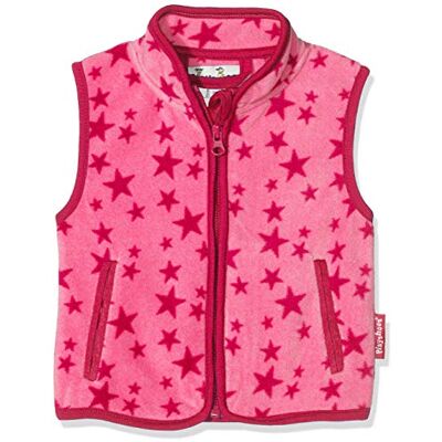 Playshoes Unisex dětská fleecová vesta outdoorová horní díl, Růžové hvězdy Playshoes Unisex dětská fleecová vesta outdoorová horní díl, Růžové hvězdy