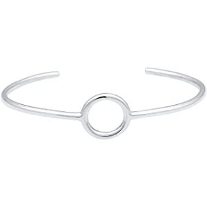 Elli PREMIUM náramek dámský náramek kruh Geo Minimal ze sterlingového stříbra 925, 16 cm, Mincovní stříbro, Bez drahokamu Elli PREMIUM náramek dámský náramek kruh Geo Minimal ze sterlingového stříbra 925, 16 cm, Mincovní stříbro, Bez drahokamu