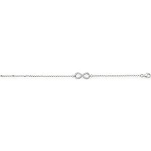 THOMAS SABO Dámský náramek se symbolem nekonečna ze sterlingového stříbra 925 se zirkony, délka: 16,5 cm 19,5 cm, SCA150000 THOMAS SABO Dámský náramek se symbolem nekonečna ze sterlingového stříbra 925 se zirkony, délka: 16,5 cm 19,5 cm, SCA150000
