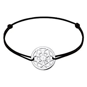 Elli Dámský náramek ornament květ života Floral ze sterlingového stříbra 925, Fazetový brus, Bez drahokamu Elli Dámský náramek ornament květ života Floral ze sterlingového stříbra 925, Fazetový brus, Bez drahokamu