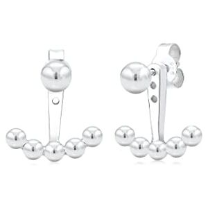 Elli Náušnice dámské Ear Jacket koule Trend ze sterlingového stříbra 925, Fazetový brus, Bez Elli Náušnice dámské Ear Jacket koule Trend ze sterlingového stříbra 925, Fazetový brus, Bez