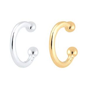Elli Náušnice dámské Earcuff Set Bi-Color kulička Geo Minimal ze sterlingového stříbra 925, Mincovní stříbro, Bez drahokamu Elli Náušnice dámské Earcuff Set Bi-Color kulička Geo Minimal ze sterlingového stříbra 925, Mincovní stříbro, Bez drahokamu