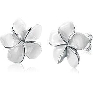 Elli Dámské náušnice Frangipani květ 925 sterlingové stříbro 308982613, Jedna velikost, Mincovní stříbro, Bez Elli Dámské náušnice Frangipani květ 925 sterlingové stříbro 308982613, Jedna velikost, Mincovní stříbro, Bez