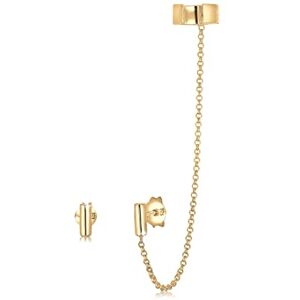 Elli Dámské náušnice Earcuff asymetrické Minimal Geo ze stříbra 925, Mincovní stříbro, Bez Elli Dámské náušnice Earcuff asymetrické Minimal Geo ze stříbra 925, Mincovní stříbro, Bez