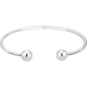 Elli Náramek Náramek s kuličkami Geo Bangle Basic ze sterlingového stříbra 925, 16 cm, Fazetový brus, Bez drahokamu Elli Náramek Náramek s kuličkami Geo Bangle Basic ze sterlingového stříbra 925, 16 cm, Fazetový brus, Bez drahokamu