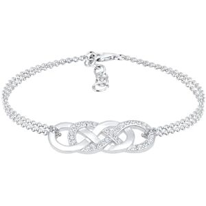 Elli Dámský náramek Infinity Love s krystaly, Fazetový brus, Křišťál Elli Dámský náramek Infinity Love s krystaly, Fazetový brus, Křišťál