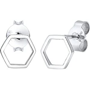 Elli Dámské náušnice náušnice Hexagon Geo Trend Minimal Filigránský Basic pozlacené stříbro 925, Fazetový brus, Bez drahokamu Elli Dámské náušnice náušnice Hexagon Geo Trend Minimal Filigránský Basic pozlacené stříbro 925, Fazetový brus, Bez drahokamu