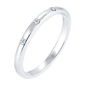 DIAMORE Elli DIAMONDS prsten Women Band Ring with Diamond (0,045 ct) ze sterlingového stříbra 925, 52, Fazetový brus, diamant; křišťál DIAMORE Elli DIAMONDS prsten Women Band Ring with Diamond (0,045 ct) ze sterlingového stříbra 925, 52, Fazetový brus, diamant; křišťál