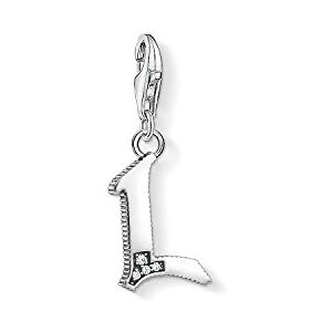 THOMAS SABO Dámský elegantní přívěsek J písmeno Charm Club 925 sterlingové stříbro 1590-643-21, Sterlingové stříbro, Kubická zirkonie THOMAS SABO Dámský elegantní přívěsek J písmeno Charm Club 925 sterlingové stříbro 1590-643-21, Sterlingové stříbro, Kubická zirkonie