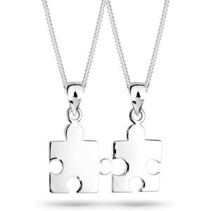 Elli Dámský řetízek na krk sada partnerských kousků puzzle spojení ze sterlingového stříbra 925 Elli Dámský řetízek na krk sada partnerských kousků puzzle spojení ze sterlingového stříbra 925
