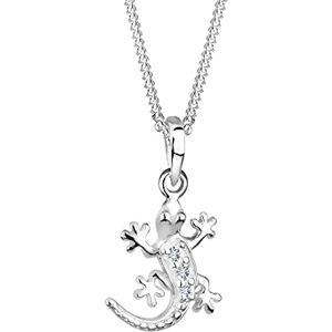 Elli Dámský náhrdelník Gecko přívěsek ještěrka s krystaly ze sterlingového stříbra 925, Fazetový brus, Krystal Elli Dámský náhrdelník Gecko přívěsek ještěrka s krystaly ze sterlingového stříbra 925, Fazetový brus, Krystal