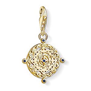 THOMAS SABO Charm Club Original Sun, Luna, Star with Lobster Clasp 925 Sterling Silver Jewellery Compatible with Bracelets & Necklaces, 750 žluté zlato pozlaceno, sterlingové stříbro 925, Spinel THOMAS SABO Charm Club Original Sun, Luna, Star with Lobster Clasp 925 Sterling Silver Jewellery Compatible with Bracelets & Necklaces, 750 žluté zlato pozlaceno, sterlingové stříbro 925, Spinel